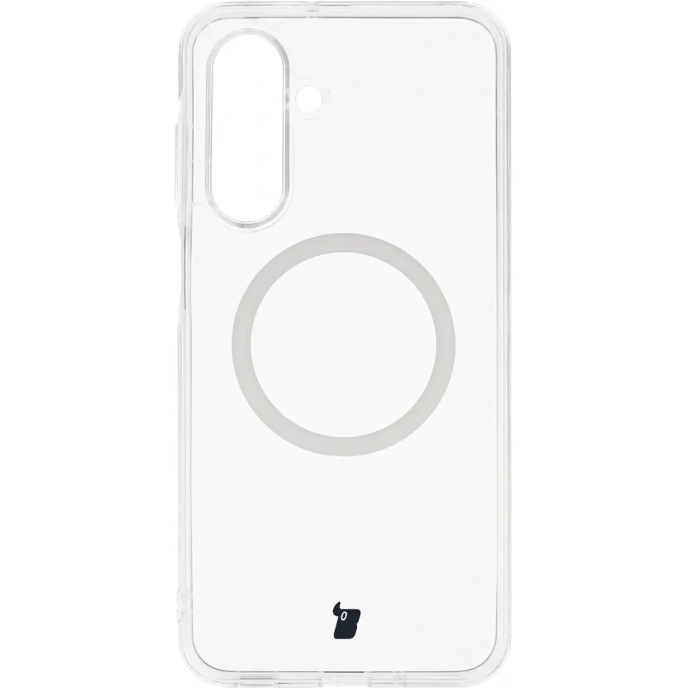 Etui z pierścieniem magnetycznym Bizon Case CrystalO Magnetic do Samsung Galaxy A17 5G przezroczyste