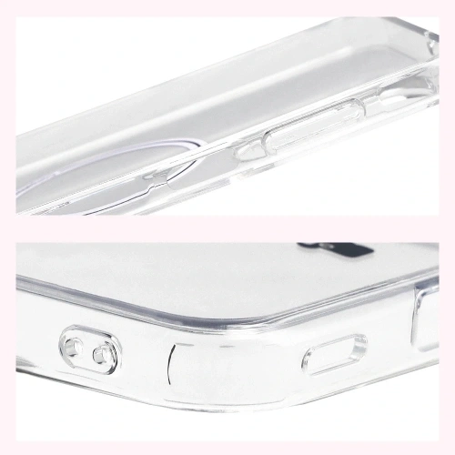 Etui z pierścieniem magnetycznym Bizon Case CrystalO Magnetic do Samsung Galaxy A17 5G przezroczyste