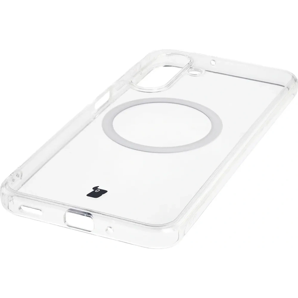 Etui z pierścieniem magnetycznym Bizon Case CrystalO Magnetic do Samsung Galaxy A17 5G przezroczyste