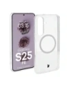 Etui z pierścieniem magnetycznym Bizon Case CrystalO Magnetic do Samsung Galaxy S25 FE przezroczyste