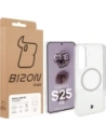 Etui z pierścieniem magnetycznym Bizon Case CrystalO Magnetic do Samsung Galaxy S25 FE przezroczyste