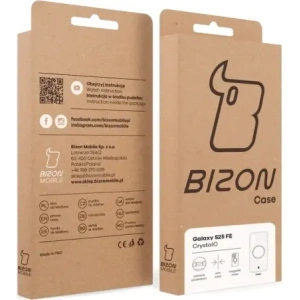 Etui z pierścieniem magnetycznym Bizon Case CrystalO Magnetic do Samsung Galaxy S25 FE przezroczyste