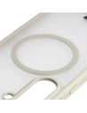Etui z pierścieniem magnetycznym Bizon Case MatteO Magnetic do Samsung Galaxy S25 FE przydymione-beżowe