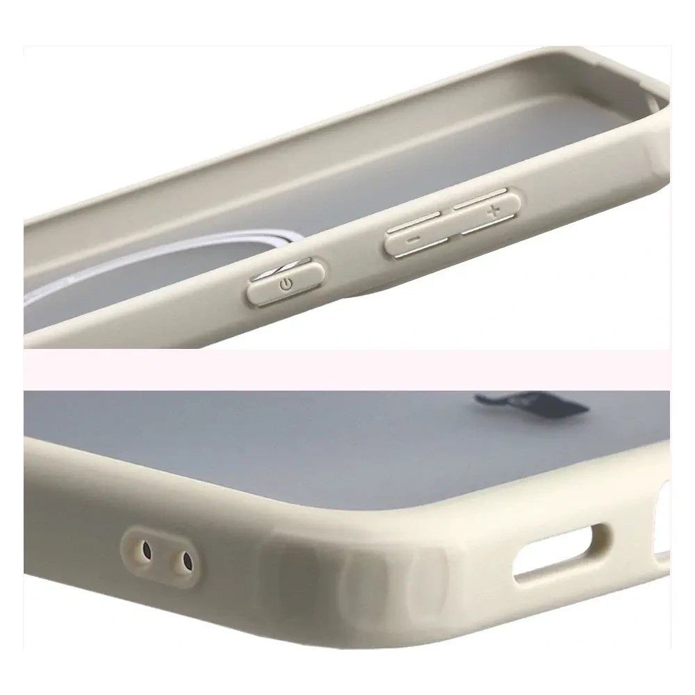 Etui z pierścieniem magnetycznym Bizon Case MatteO Magnetic do Samsung Galaxy S25 FE przydymione-beżowe