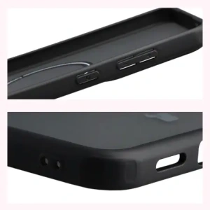 Etui z pierścieniem magnetycznym Bizon Case MatteO Magnetic do Samsung Galaxy S25 FE przydymione-czarne