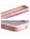 Etui z pierścieniem magnetycznym Bizon Case MatteO Magnetic do Samsung Galaxy S25 FE przydymione-jasnoróżowe