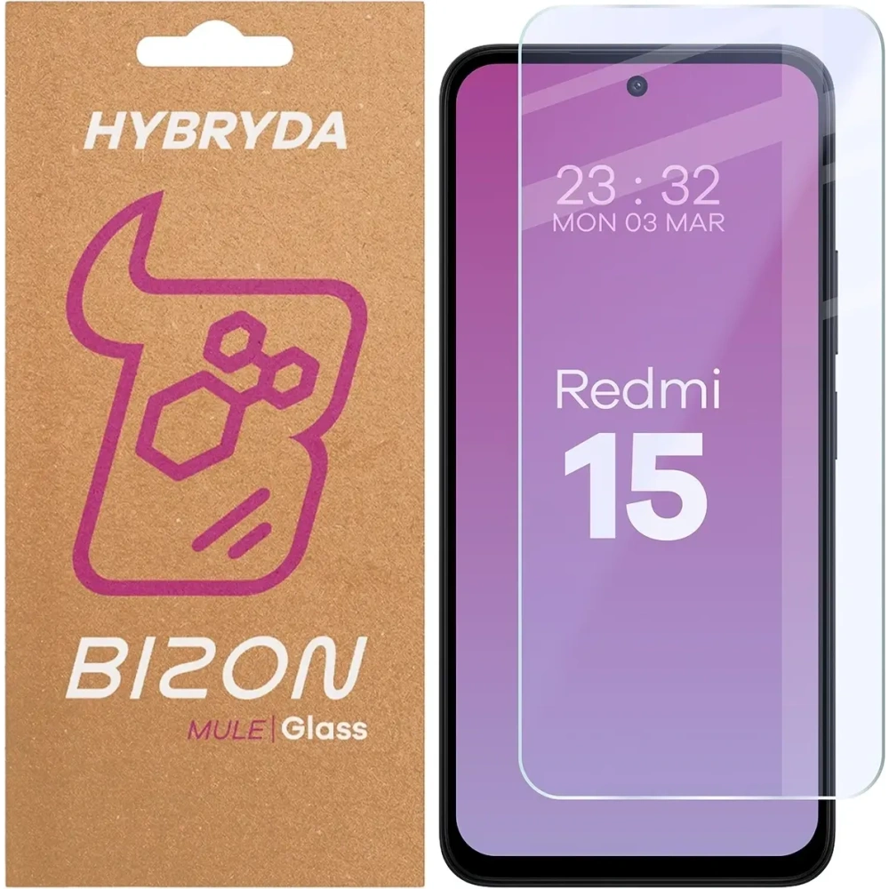 Elastyczne szkło hybrydowe Bizon Glass Mule do Xiaomi Redmi 15 5G