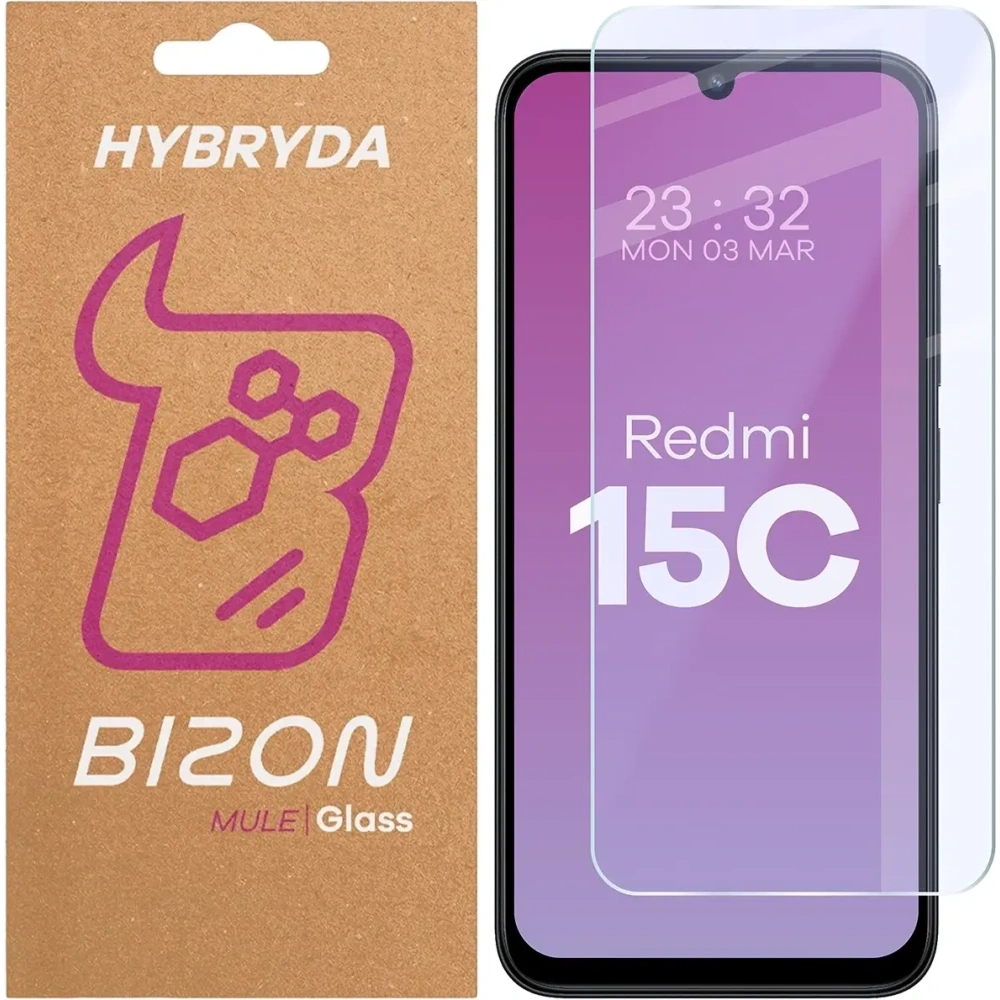 Elastyczne szkło hybrydowe Bizon Glass Mule do Xiaomi Redmi 15C 4G / 5G / POCO C85 4G 173mm