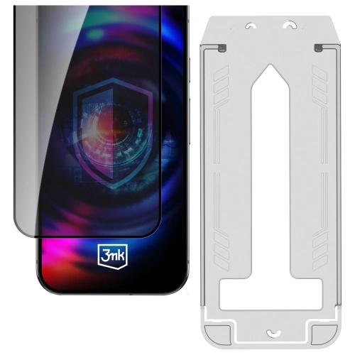Szkło hartowane 3MK HardGlass Max Privacy z aplikatorem do Apple iPhone 13 / 13 Pro / 14 / 16E
