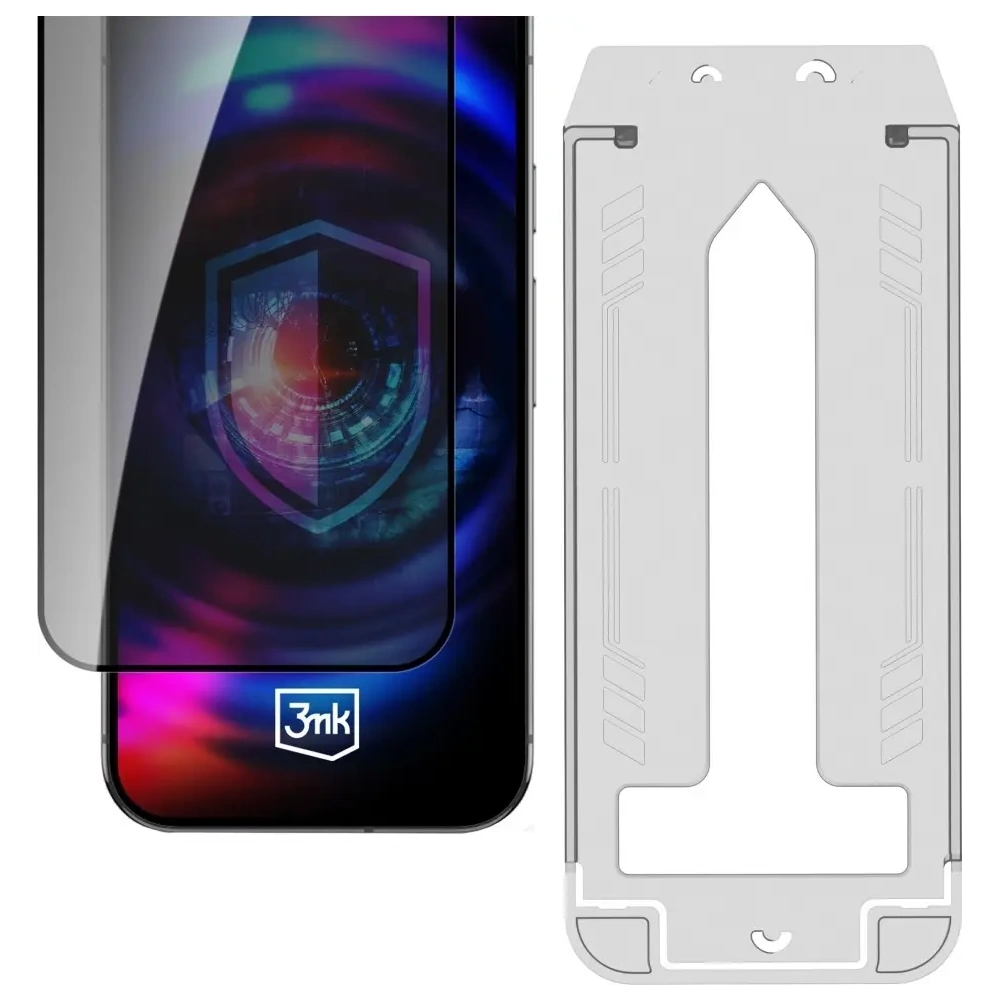 Szkło hartowane 3MK HardGlass Max Privacy z aplikatorem do Apple iPhone 15 Plus / 16 Plus
