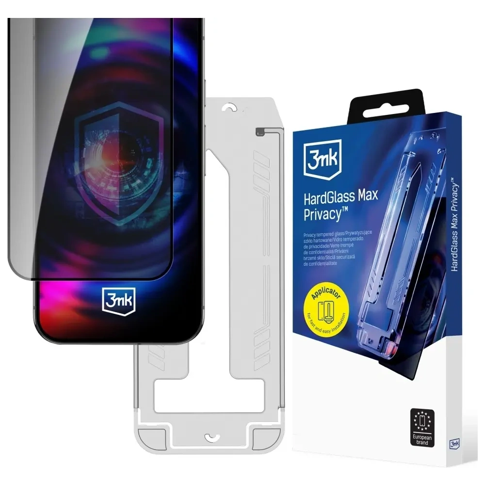 Szkło hartowane 3MK HardGlass Max Privacy z aplikatorem do Apple iPhone 16 Pro / 17