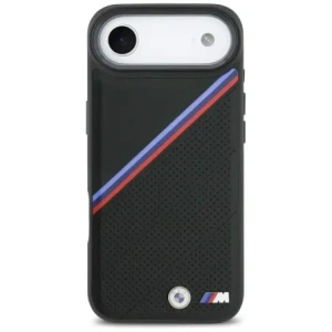 Etui BMW M Tricolor Metal Logo MagSafe do Apple iPhone 17 Air czarny