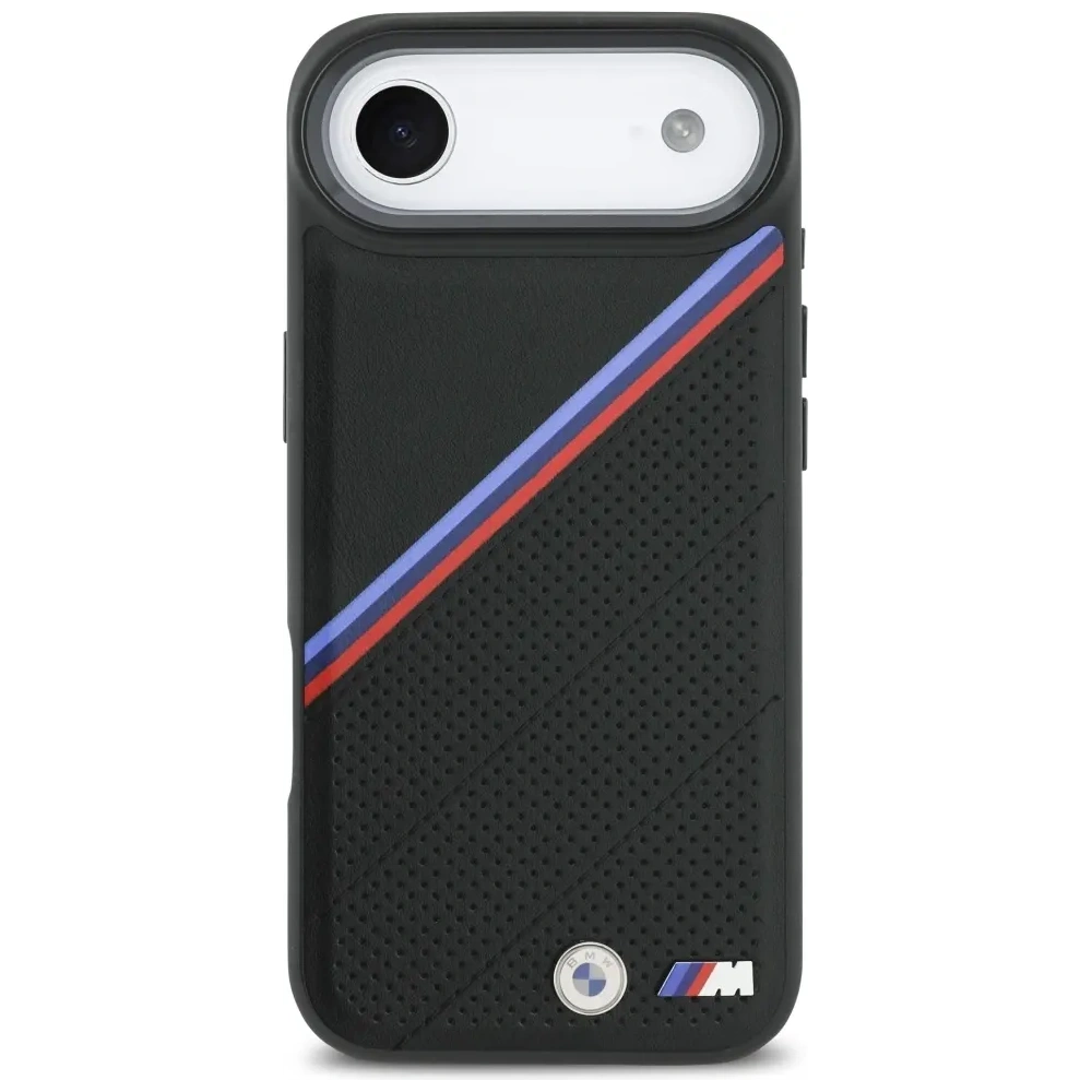 Etui BMW M Tricolor Metal Logo MagSafe do Apple iPhone Air czarny