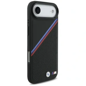 Etui BMW M Tricolor Metal Logo MagSafe do Apple iPhone 17 Air czarny