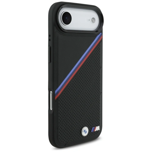 Etui BMW M Tricolor Metal Logo MagSafe do Apple iPhone 17 Air czarny