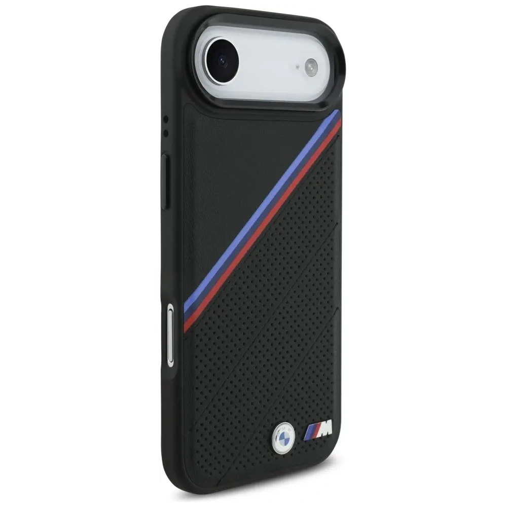 Etui BMW M Tricolor Metal Logo MagSafe do Apple iPhone Air czarny