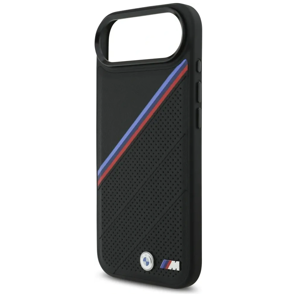 Etui BMW M Tricolor Metal Logo MagSafe do Apple iPhone Air czarny
