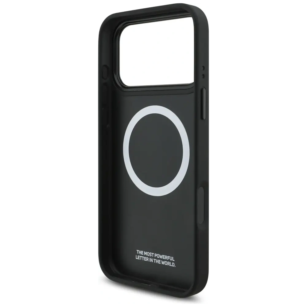 Etui BMW M Tricolor Metal Logo MagSafe do Apple iPhone 17 Pro Max czarny