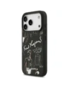 Etui Karl Lagerfeld Grained Pattern & Logo MagSafe do Apple iPhone 17 Pro czarny
