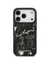 Etui Karl Lagerfeld Grained Pattern & Logo MagSafe do Apple iPhone 17 Pro czarny