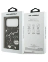 Etui Karl Lagerfeld Grained Pattern & Logo MagSafe do Apple iPhone 17 Pro czarny