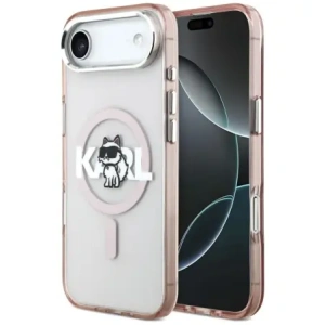 Etui Karl Lagerfeld IML Choupette Sketch Logo MagSafe do Apple iPhone Air różowy
