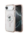 Etui Karl Lagerfeld IML Choupette Sketch Logo MagSafe do Apple iPhone Air różowy