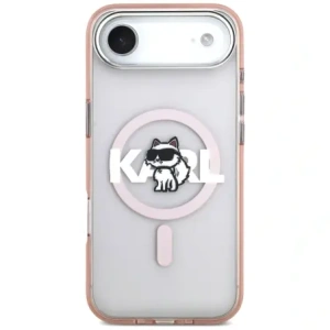 Etui Karl Lagerfeld IML Choupette Sketch Logo MagSafe do Apple iPhone Air różowy