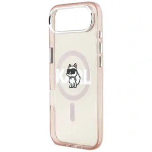 Etui Karl Lagerfeld IML Choupette Sketch Logo MagSafe do Apple iPhone Air różowy