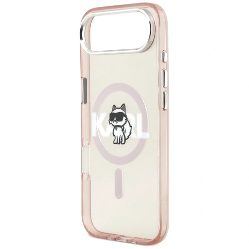 Etui Karl Lagerfeld IML Choupette Sketch Logo MagSafe do Apple iPhone Air różowy