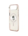 Etui Karl Lagerfeld IML Choupette Sketch Logo MagSafe do Apple iPhone Air różowy