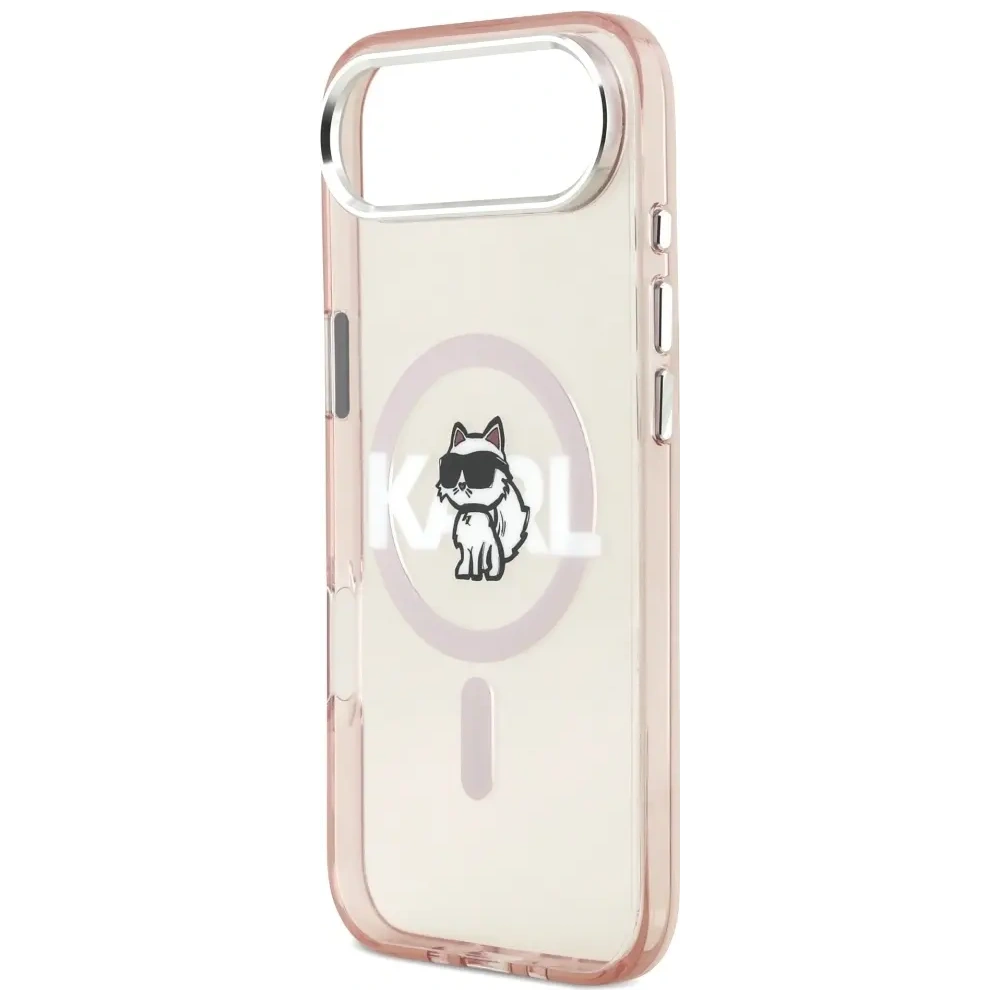 Etui Karl Lagerfeld IML Choupette Sketch Logo MagSafe do Apple iPhone Air różowy