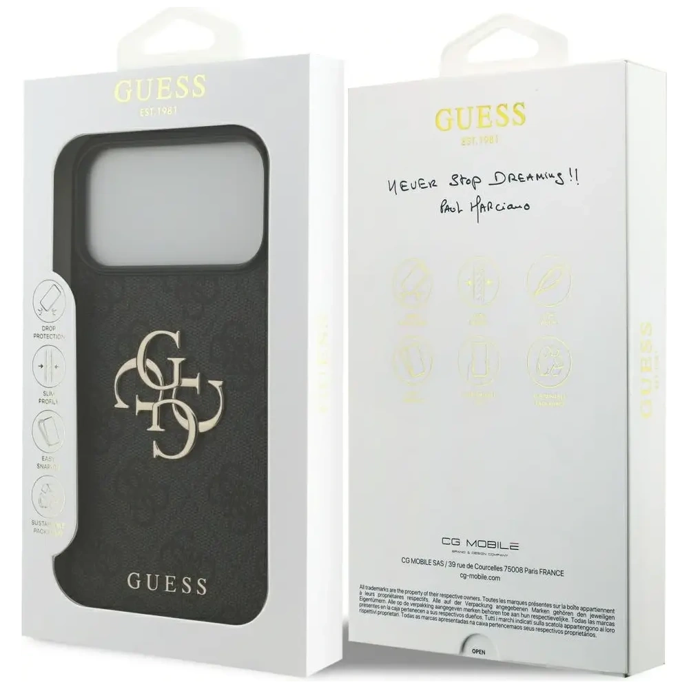 Etui Guess 4G Big Logo do Apple iPhone 17 Pro Max czarny