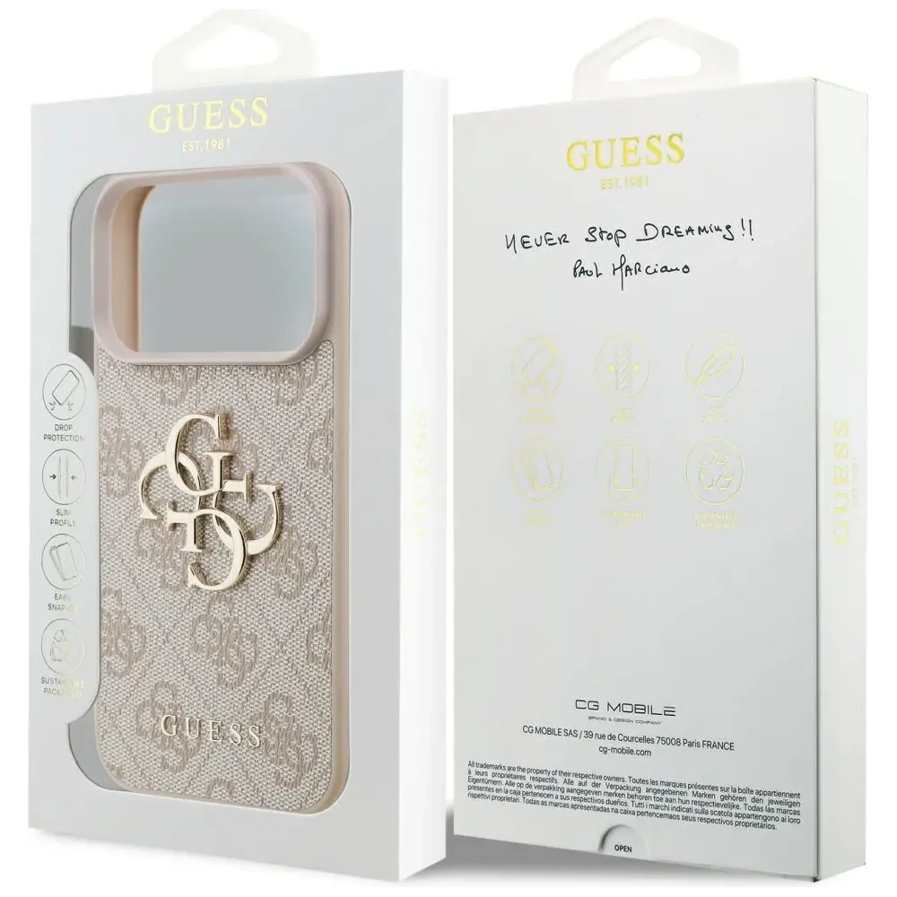 Etui Guess 4G Big Logo do Apple iPhone 17 Pro różowy