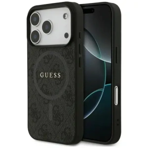 Etui Guess 4G Ring Classic Logo MagSafe do Apple iPhone 17 Pro czarny