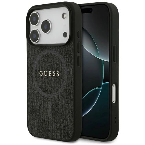 Etui Guess 4G Ring Classic Logo MagSafe do Apple iPhone 17 Pro czarny