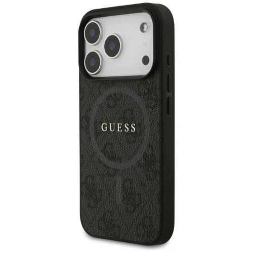 Etui Guess 4G Ring Classic Logo MagSafe do Apple iPhone 17 Pro czarny