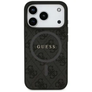 Etui Guess 4G Ring Classic Logo MagSafe do Apple iPhone 17 Pro czarny