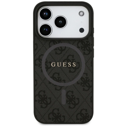 Etui Guess 4G Ring Classic Logo MagSafe do Apple iPhone 17 Pro czarny