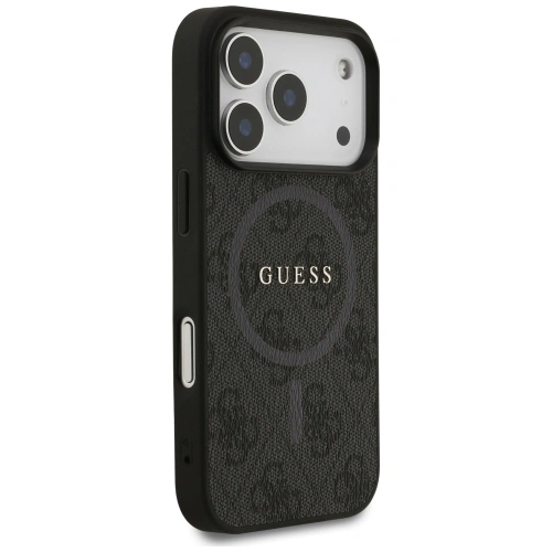 Etui Guess 4G Ring Classic Logo MagSafe do Apple iPhone 17 Pro czarny