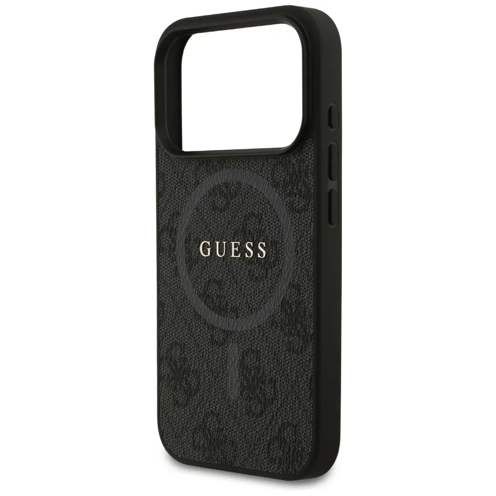 Etui Guess 4G Ring Classic Logo MagSafe do Apple iPhone 17 Pro czarny