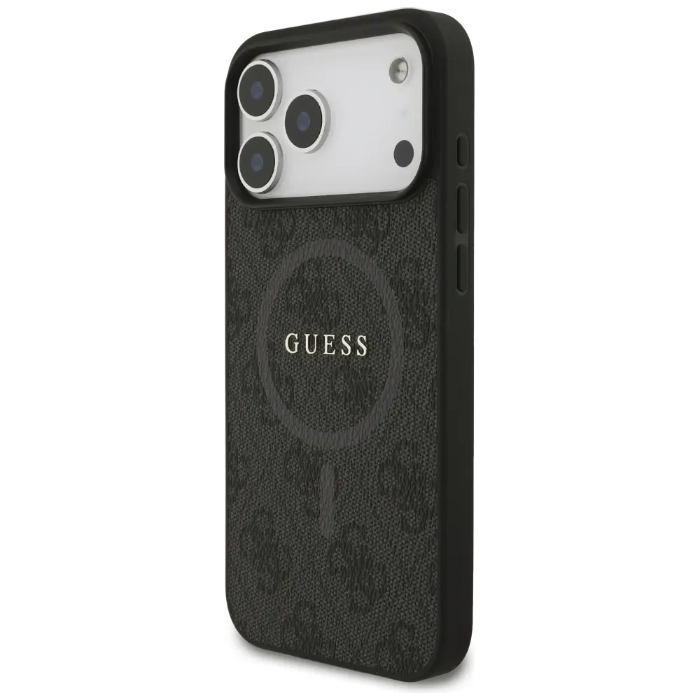Etui Guess 4G Ring Classic Logo MagSafe do Apple iPhone 17 Pro Max czarny