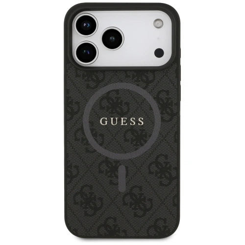 Etui Guess 4G Ring Classic Logo MagSafe do Apple iPhone 17 Pro Max czarny