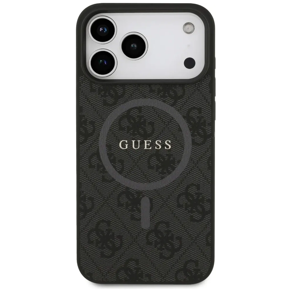 Etui Guess 4G Ring Classic Logo MagSafe do Apple iPhone 17 Pro Max czarny