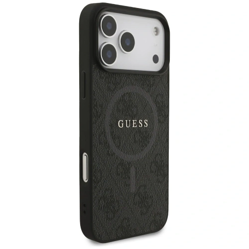 Etui Guess 4G Ring Classic Logo MagSafe do Apple iPhone 17 Pro Max czarny