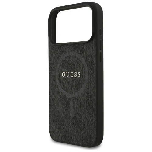 Etui Guess 4G Ring Classic Logo MagSafe do Apple iPhone 17 Pro Max czarny