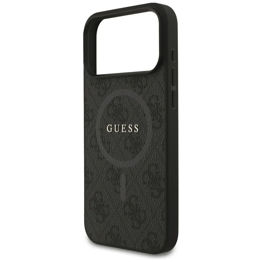 Etui Guess 4G Ring Classic Logo MagSafe do Apple iPhone 17 Pro Max czarny