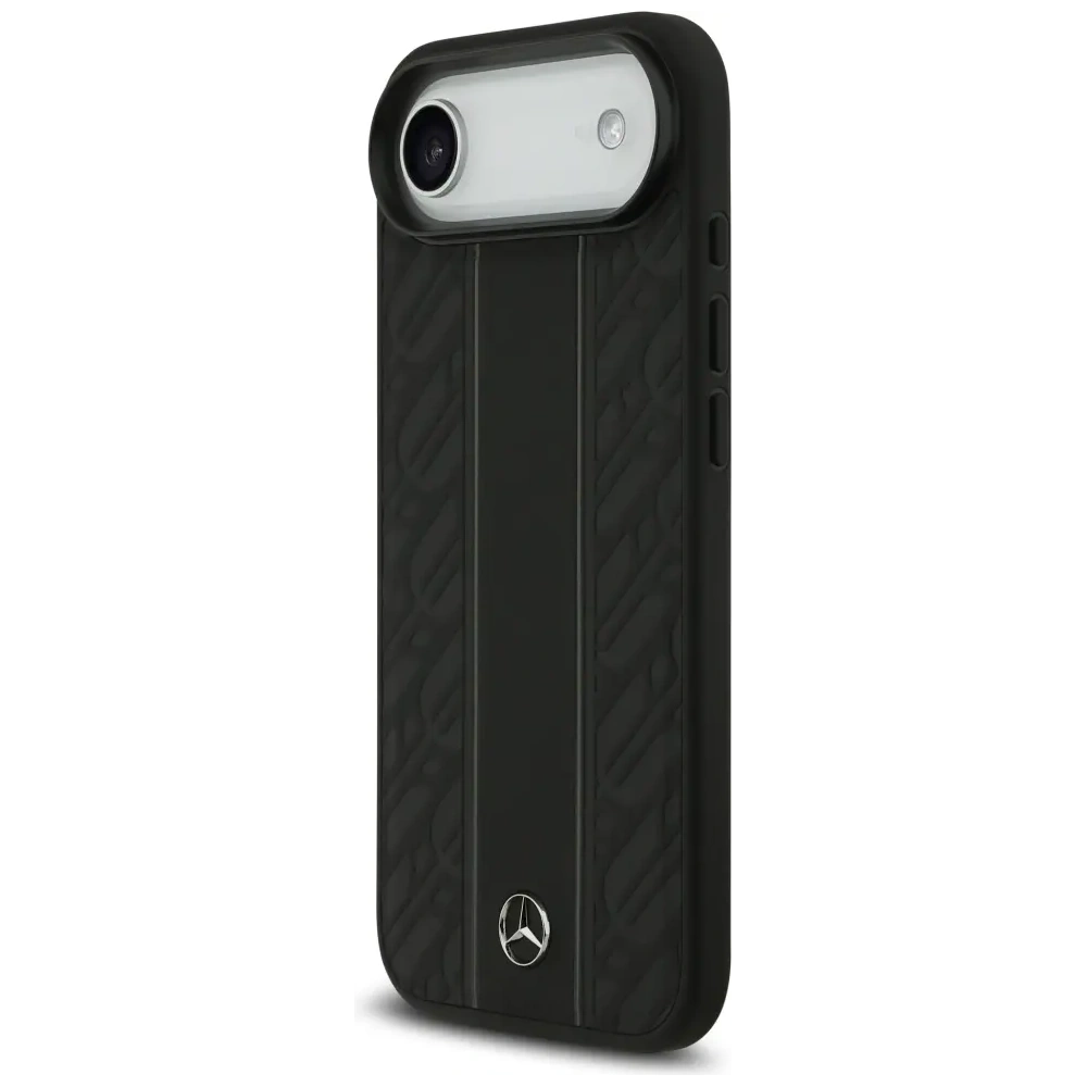 Etui Mercedes Leather Laurel Leaves Stripes MagSafe do Apple iPhone Air czarny