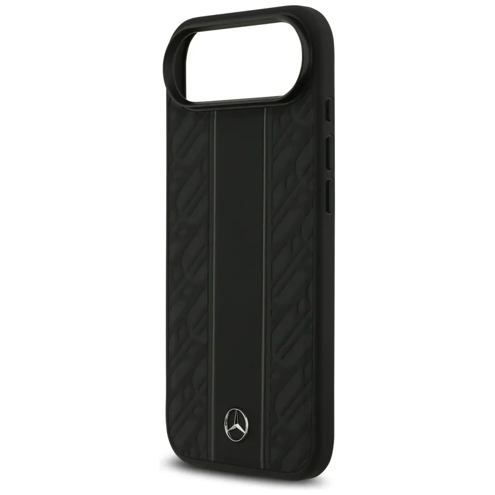 Etui Mercedes Leather Laurel Leaves Stripes MagSafe do Apple iPhone Air czarny