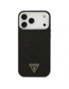 Etui Guess Glitter Triangle Logo MagSafe do Apple iPhone 17 Pro Max czarny